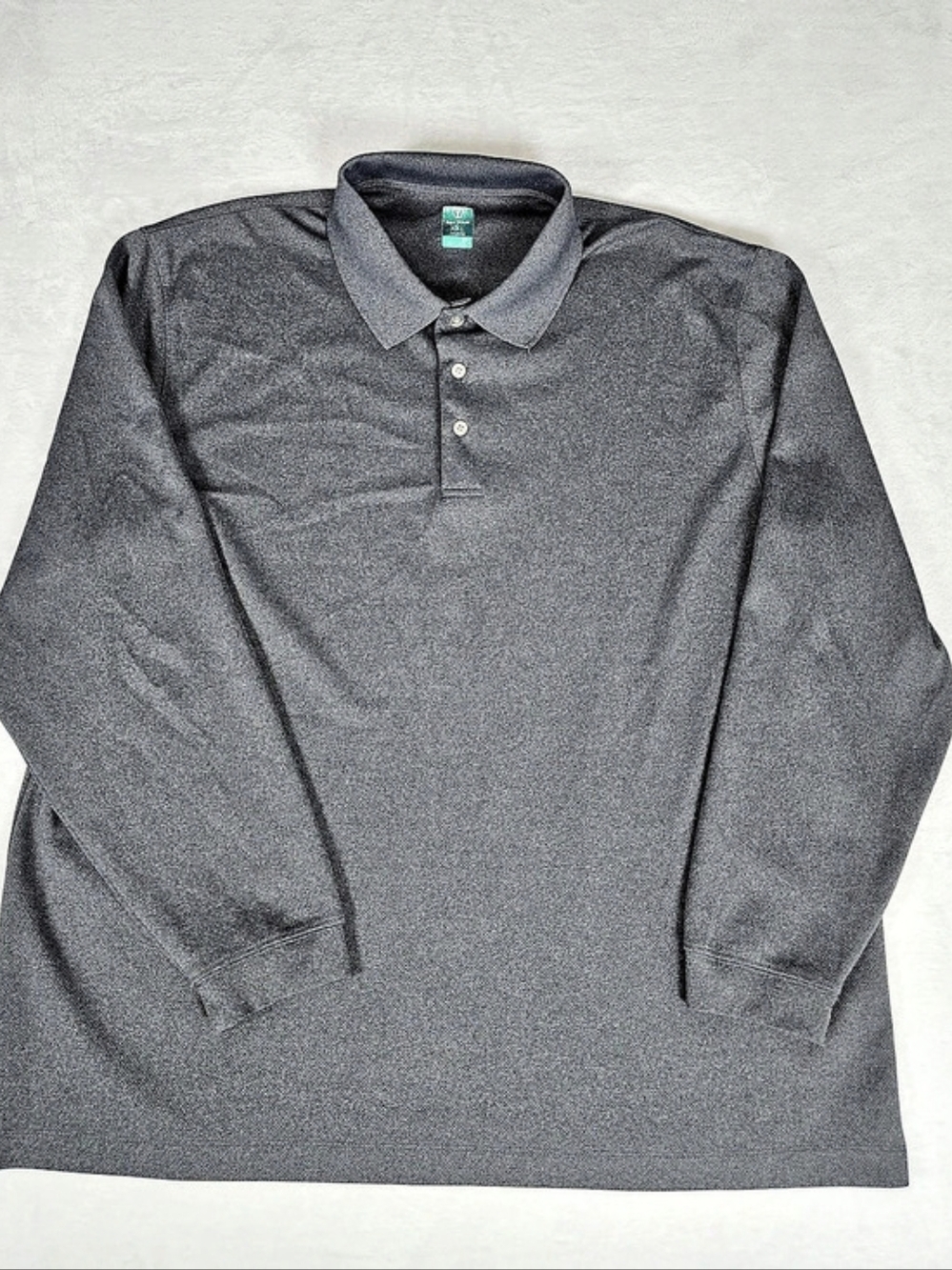 Pro Tour Golf Polo Shirt Mens XXL Grey Long Sleeve Performance Cool Play Active